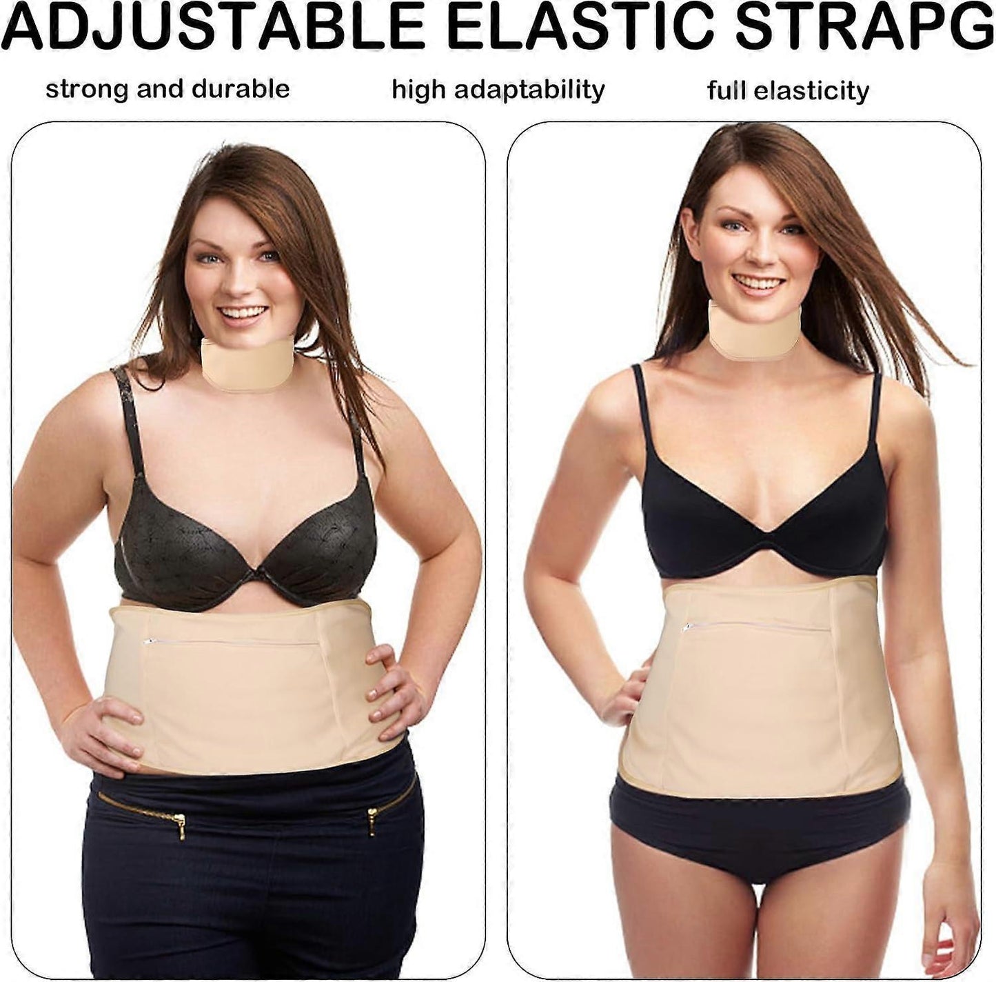 2pcs Castor Oil Pack Kit, Adjustable Reusable Castor Oil Belt & Castor Oil Neck V1263-JX-3203