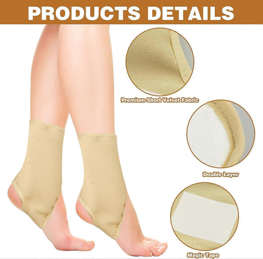 2Pcs Organic Castor Oil Pack Wrap for Feet, Castor Pack Castor Oil Foot Wrap, Reusable Castor Oil Wrap with V1263-JX-3204
