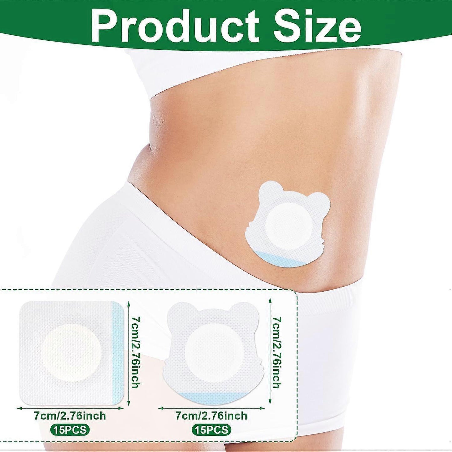 30pcs Castor Oil Belly Button Pack Wrap, Self-Adhesive Disposable Castor Oil V1263-JX-3206