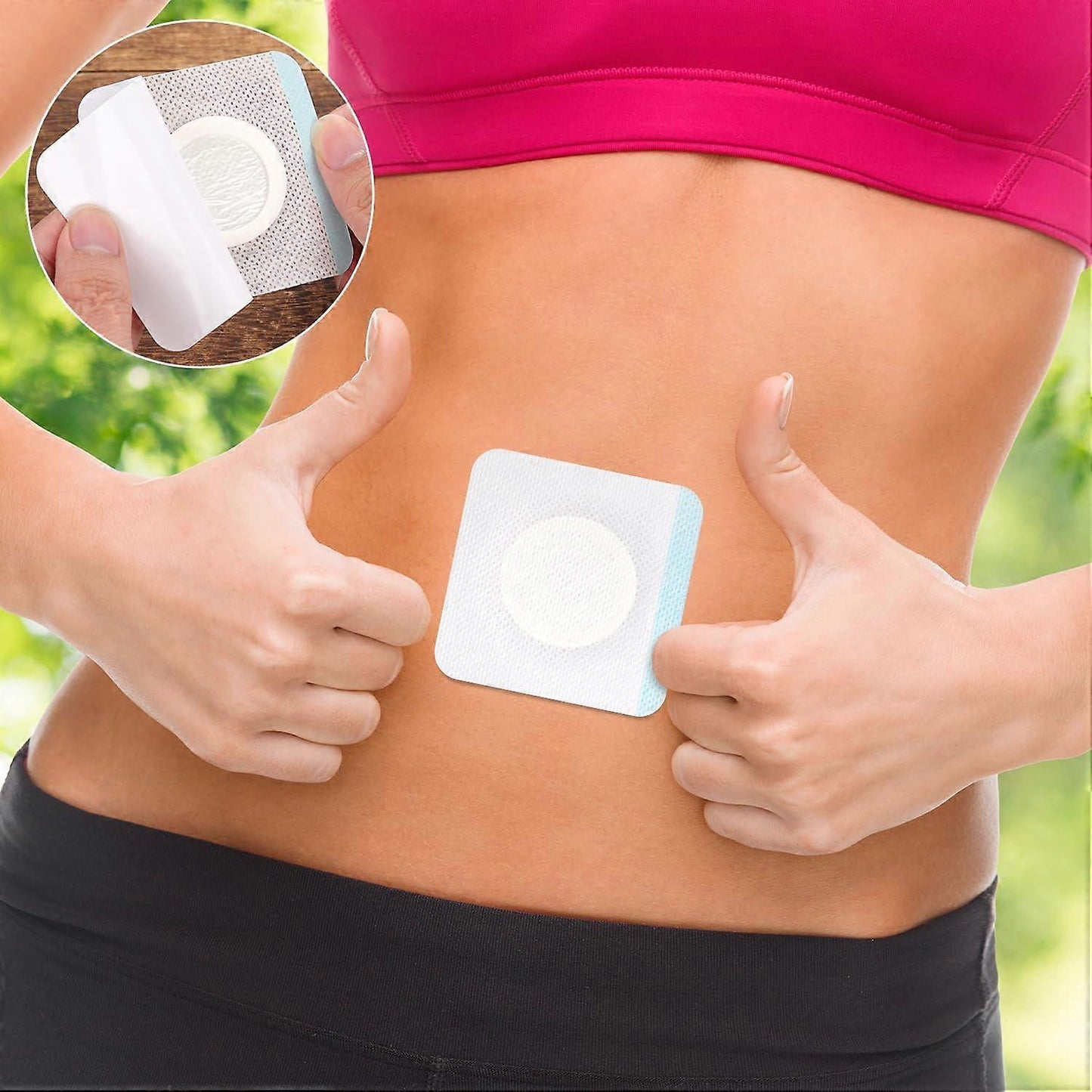 30pcs Castor Oil Belly Button Pack Wrap, Self-Adhesive Disposable Castor Oil V1263-JX-3206