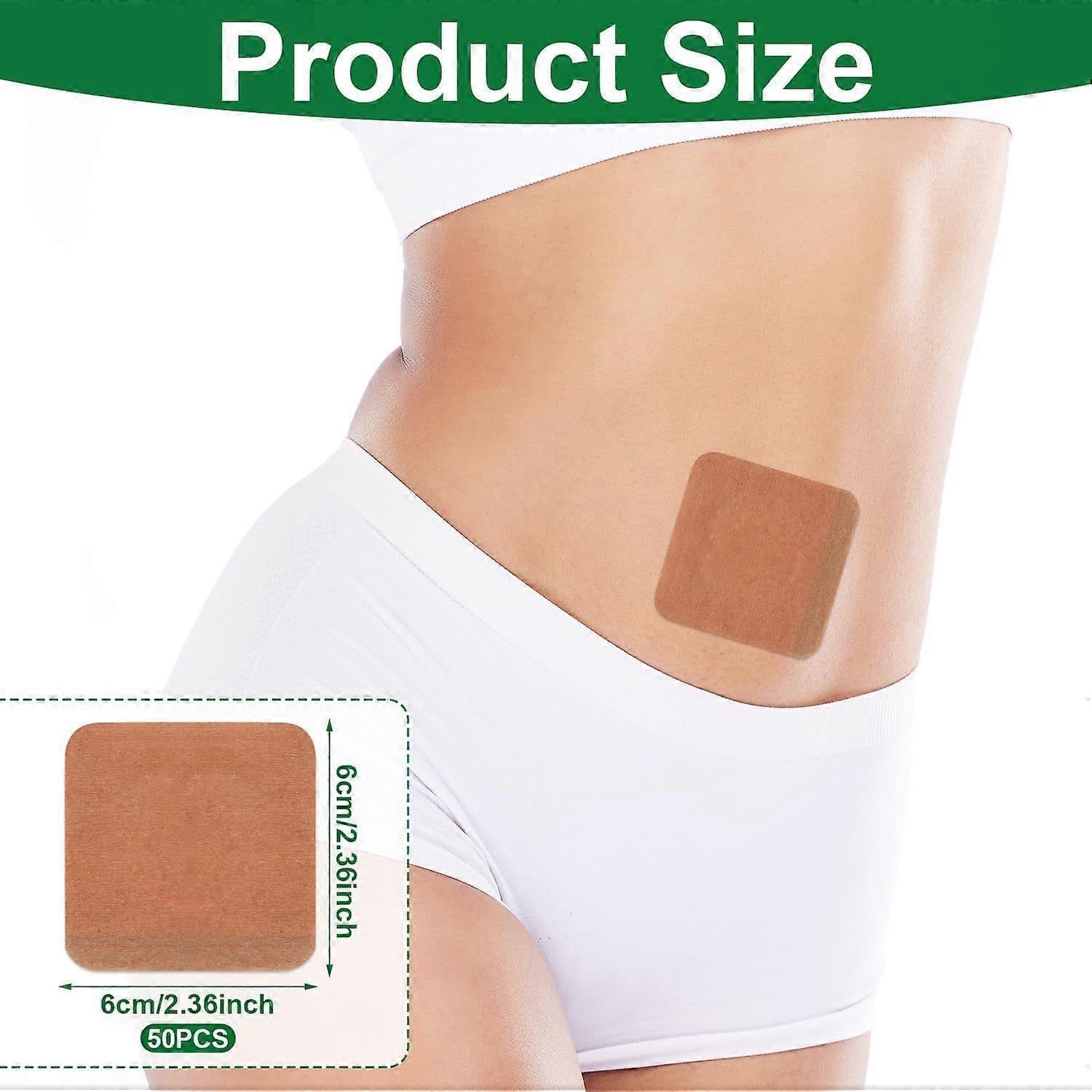 50Pcs Disposable Castor Oil Pack Wrap Belly Button Pads, Highly Absorbent V1263-JX-3213