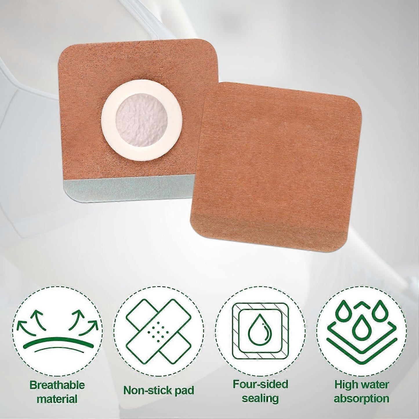 50Pcs Disposable Castor Oil Pack Wrap Belly Button Pads, Highly Absorbent V1263-JX-3213
