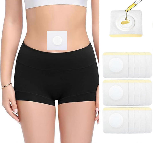 50pcs Disposable Castor Oil Pack Wrap Belly Button(Oil Not Included) V1263-JX-3215