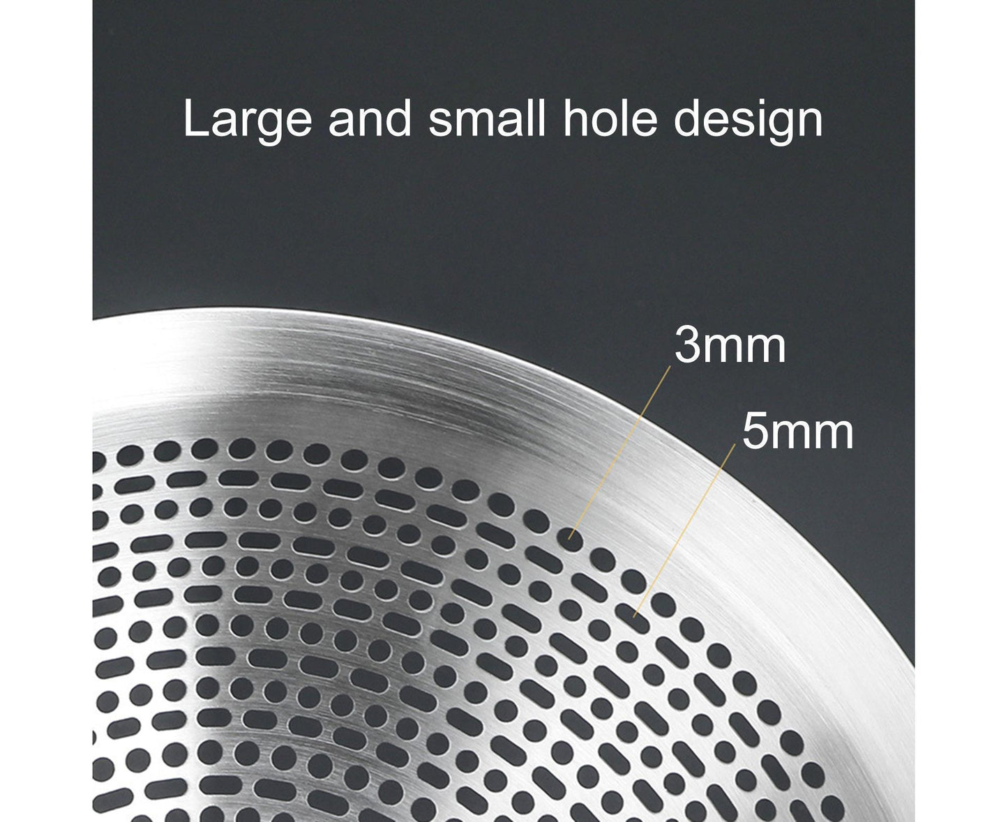 Colander Spoon Anti-scald Handle 304 Stainless Steel Strainer Scoop-L V1263-JX-323