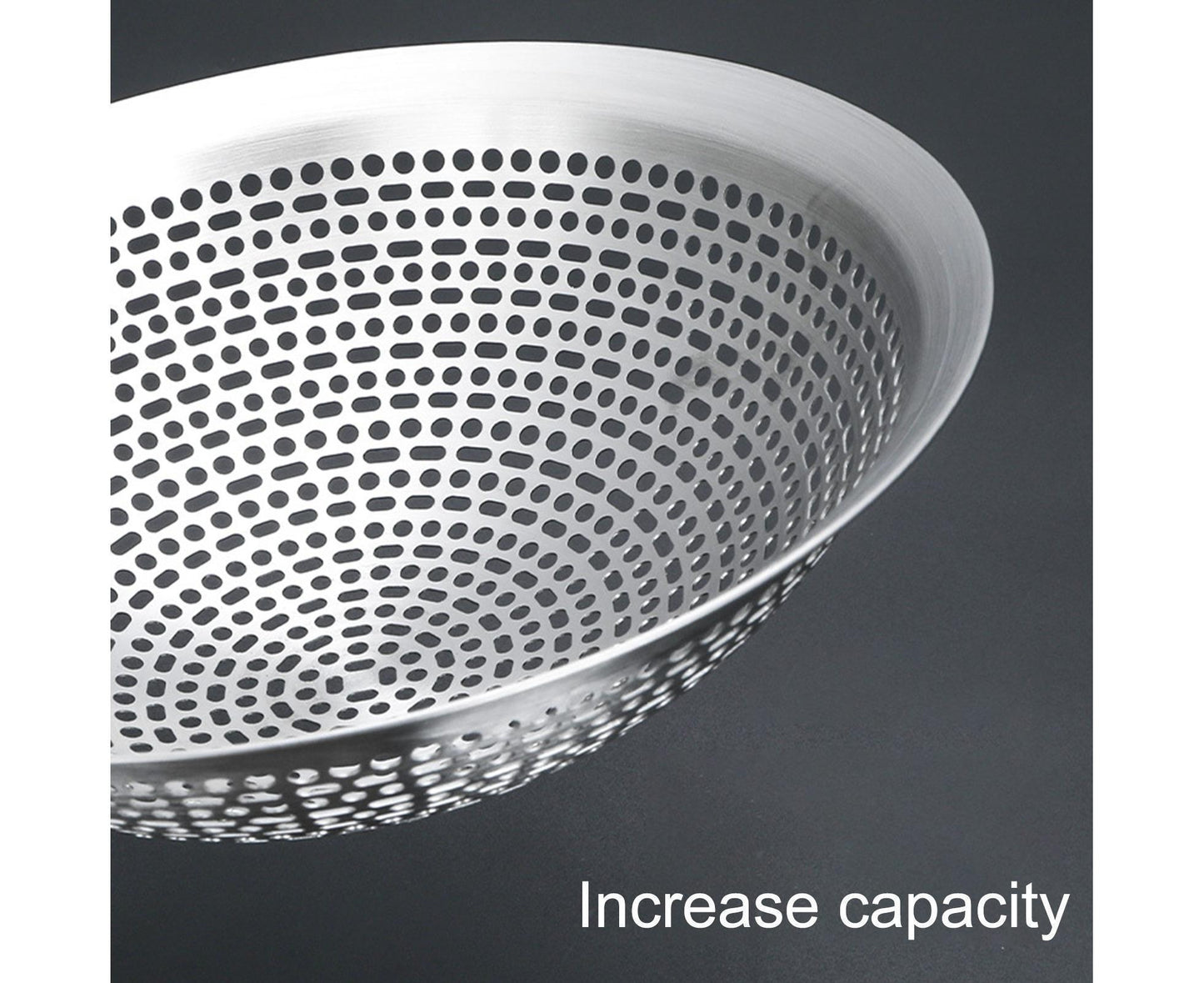Colander Spoon Anti-scald Handle 304 Stainless Steel Strainer Scoop-L V1263-JX-323