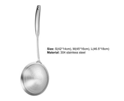 Colander Spoon Anti-scald Handle 304 Stainless Steel Strainer Scoop-L V1263-JX-323