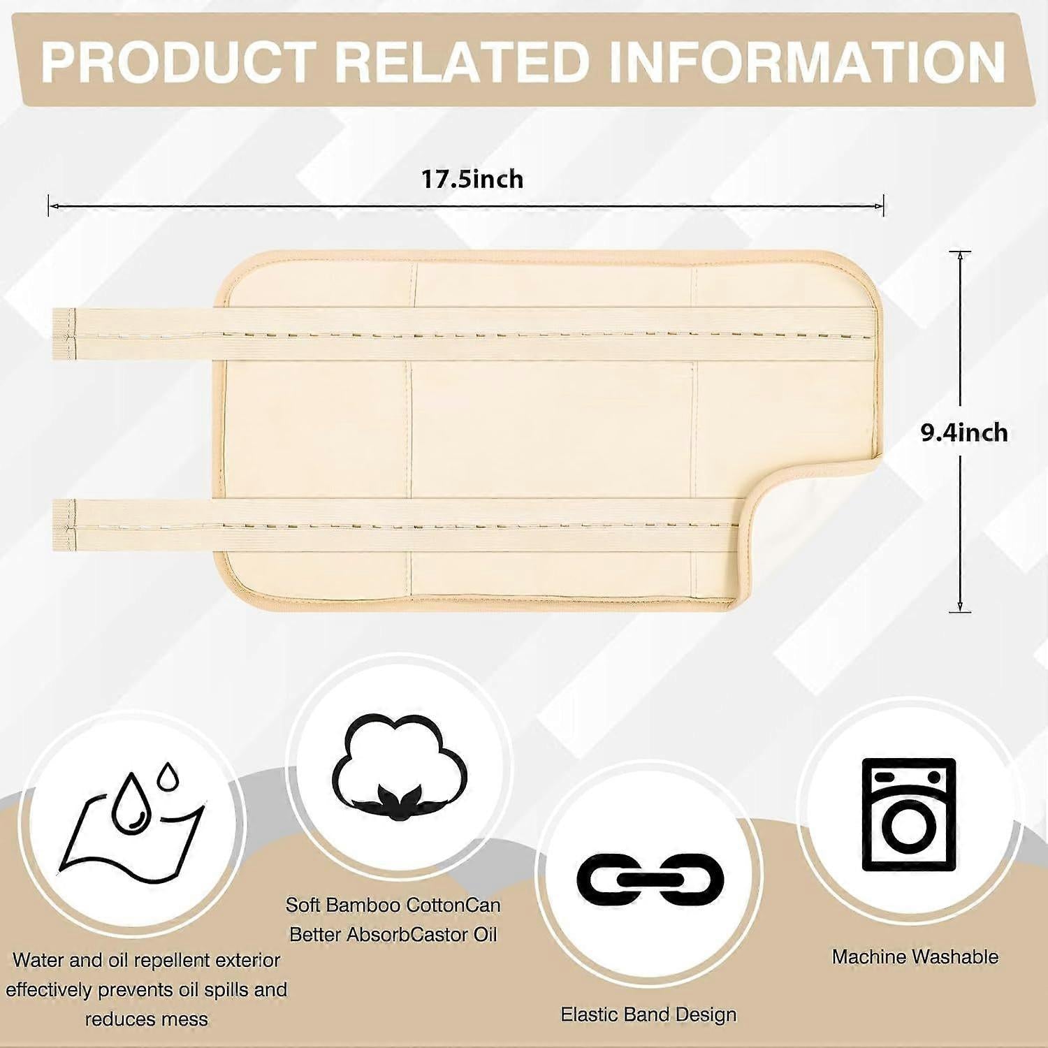 Castor Oil Pack, Adjustable Reusable Castor Oil Pack Wrap for Liver Detox, Castor Oil Pack V1263-JX-3238