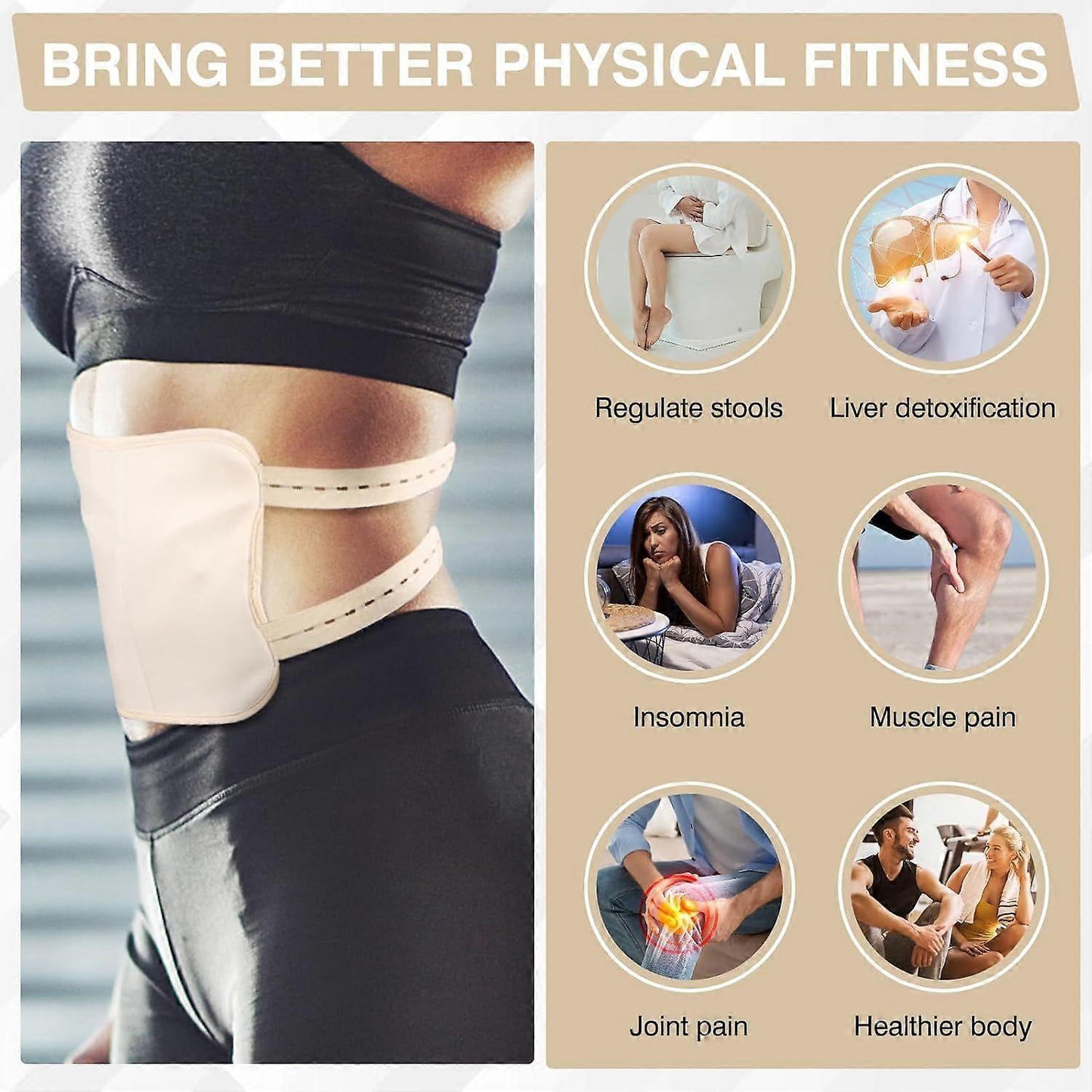 Castor Oil Pack, Adjustable Reusable Castor Oil Pack Wrap for Liver Detox, Castor Oil Pack V1263-JX-3238