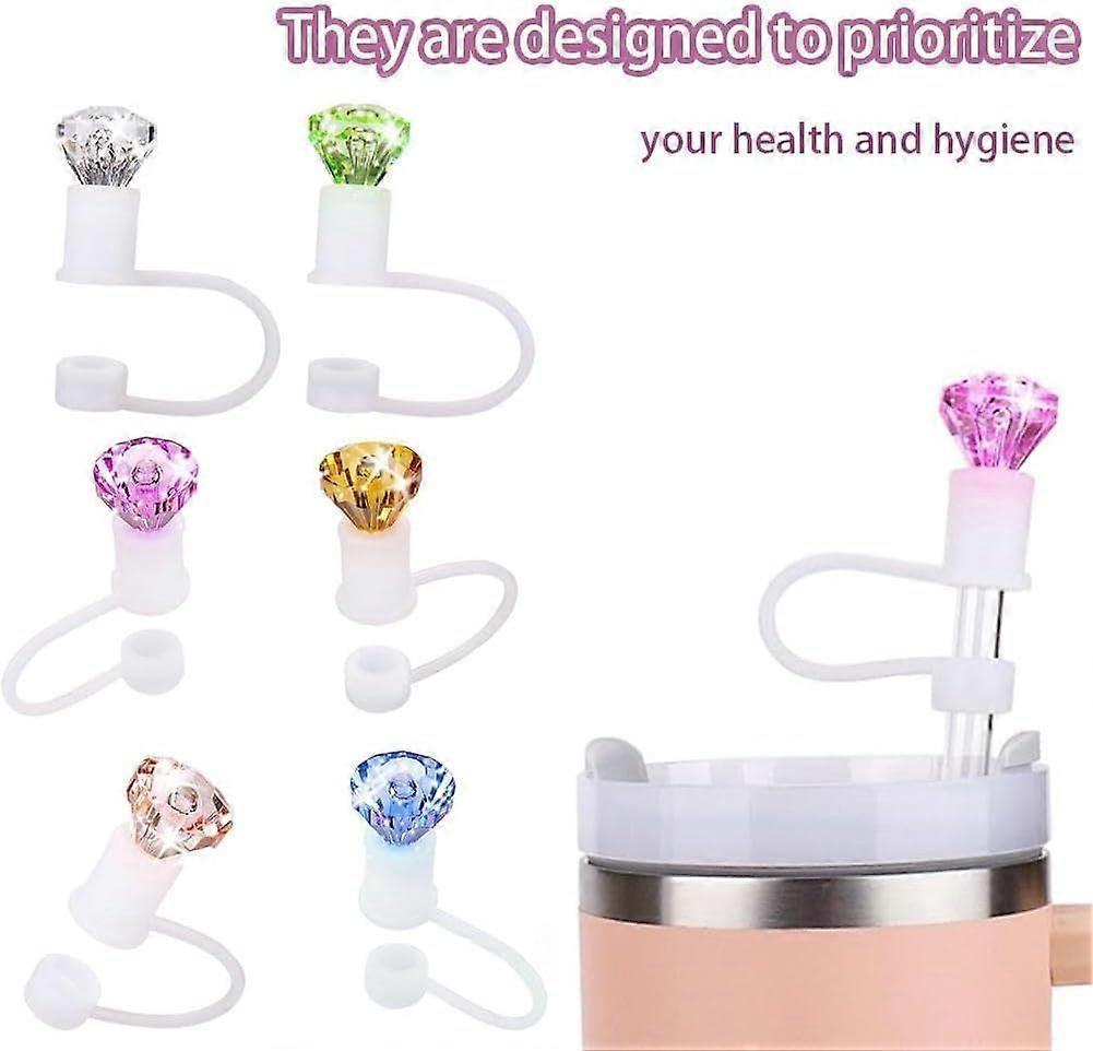 Diamond Straw Toppers for Stanley Cup, Silicone Straw Covers for Stanley Cup Random Color V1263-JX-3242
