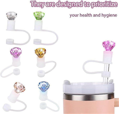 Diamond Straw Toppers for Stanley Cup, Silicone Straw Covers for Stanley Cup Random Color V1263-JX-3242