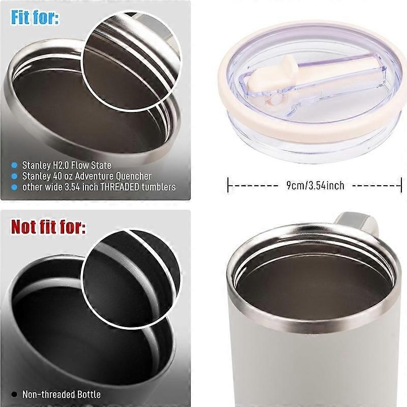 For Stanley 40oz Cup Straw Lid 4pcs /Set White V1263-JX-3244