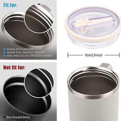 For Stanley 40oz Cup Straw Lid 4pcs /Set White V1263-JX-3244