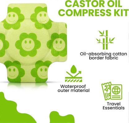 Organic Castor Oil Pack Wrap,Self-Adhesive, Flexible Highly Absorbent Castor Oil V1263-JX-3247
