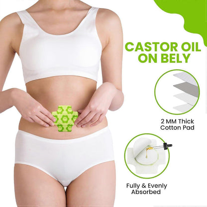 Organic Castor Oil Pack Wrap,Self-Adhesive, Flexible Highly Absorbent Castor Oil V1263-JX-3247