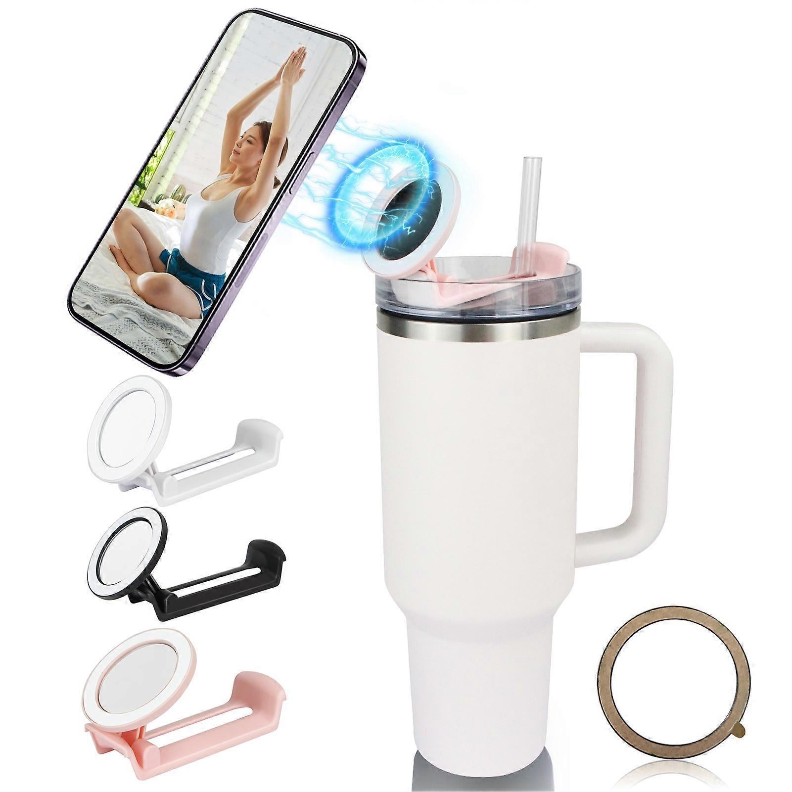 Phone Holder For Stanley, Water Bottle Phone Holder For Stanley 40oz Cup, Phone Stand Mount, Portable, V1263-JX-3248