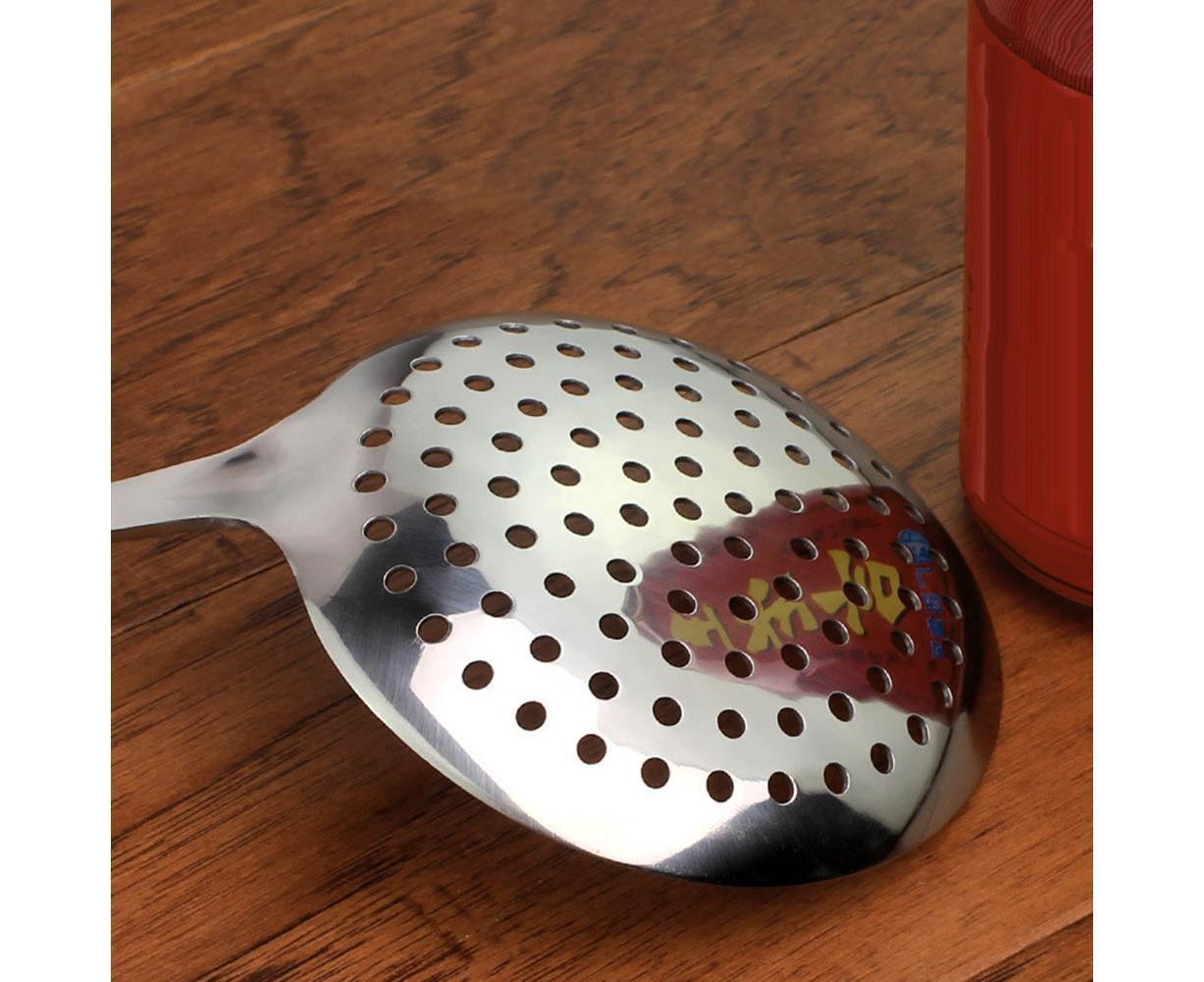 Kitchen Soup Food Thicken Stainless Steel Ladle Spoon Colander Strainer Filter V1263-JX-325