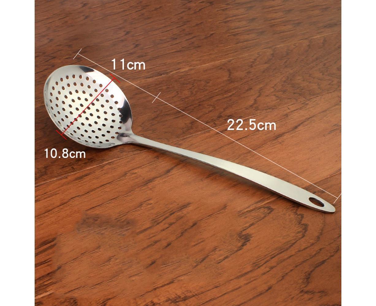 Kitchen Soup Food Thicken Stainless Steel Ladle Spoon Colander Strainer Filter V1263-JX-325