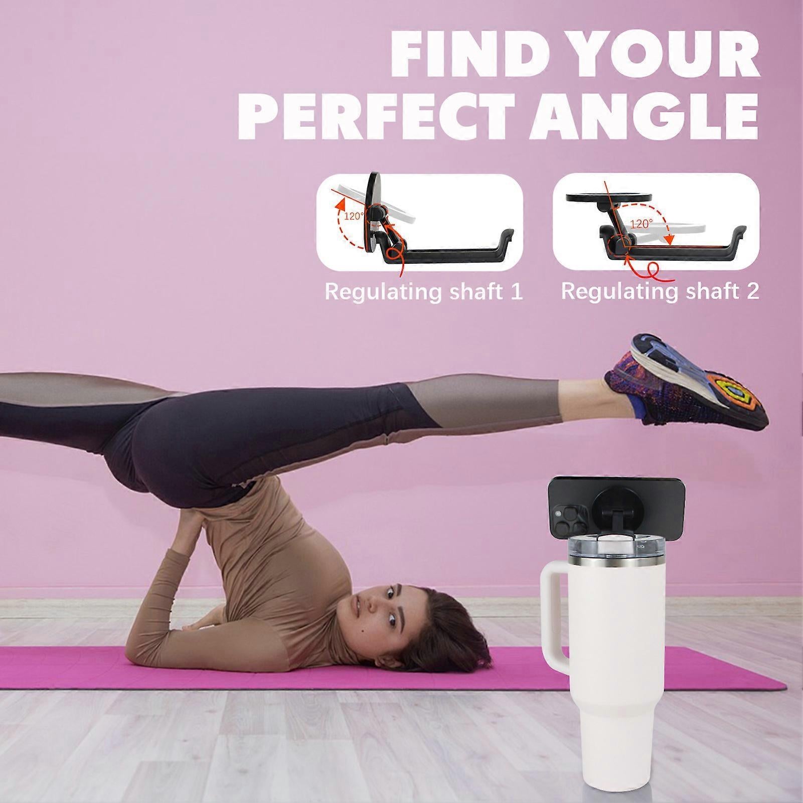 Phone Holder For Stanley, Water Bottle Phone Holder For Stanley 40oz Cup, Phone Stand Mount, Portable, V1263-JX-3250