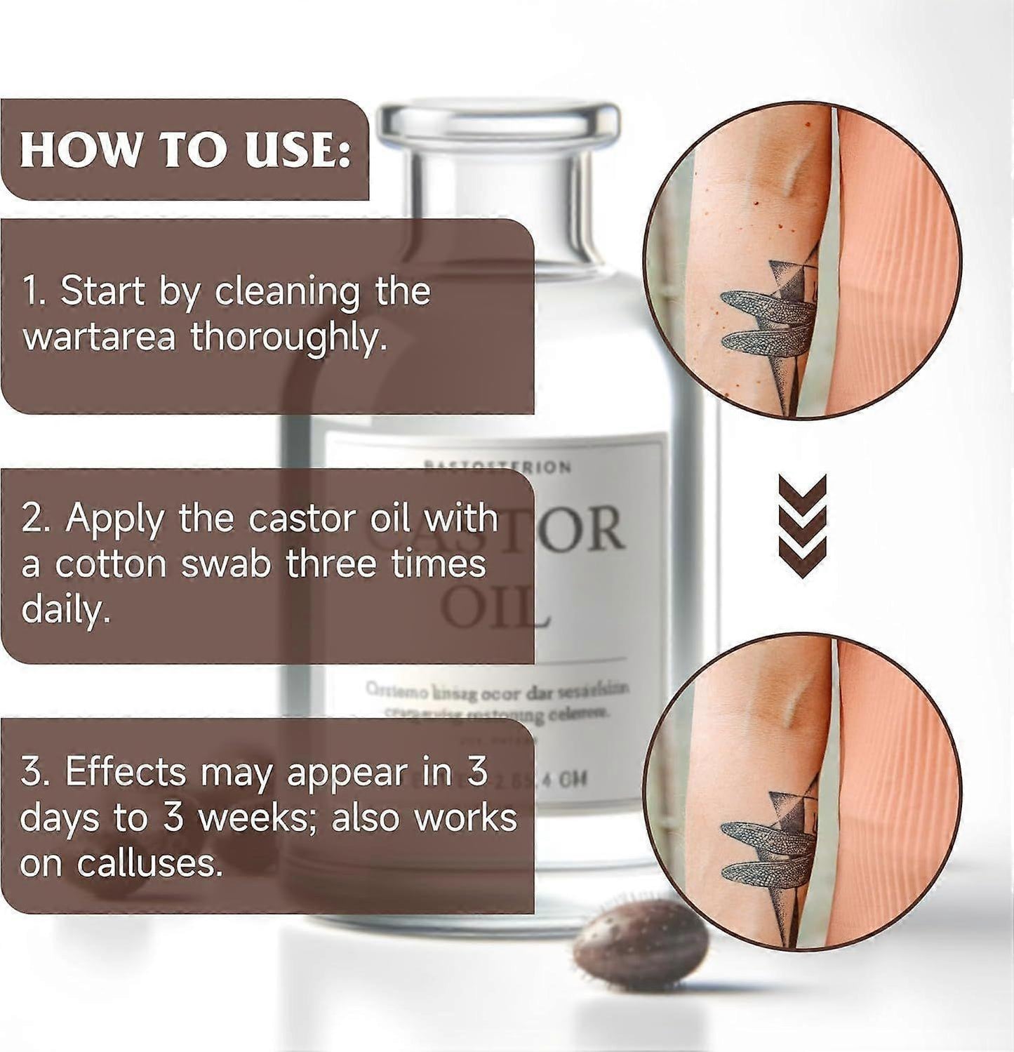 Self-Adhesive Organic Castor Oil Pack Wrap for Pimple Patches V1263-JX-3252