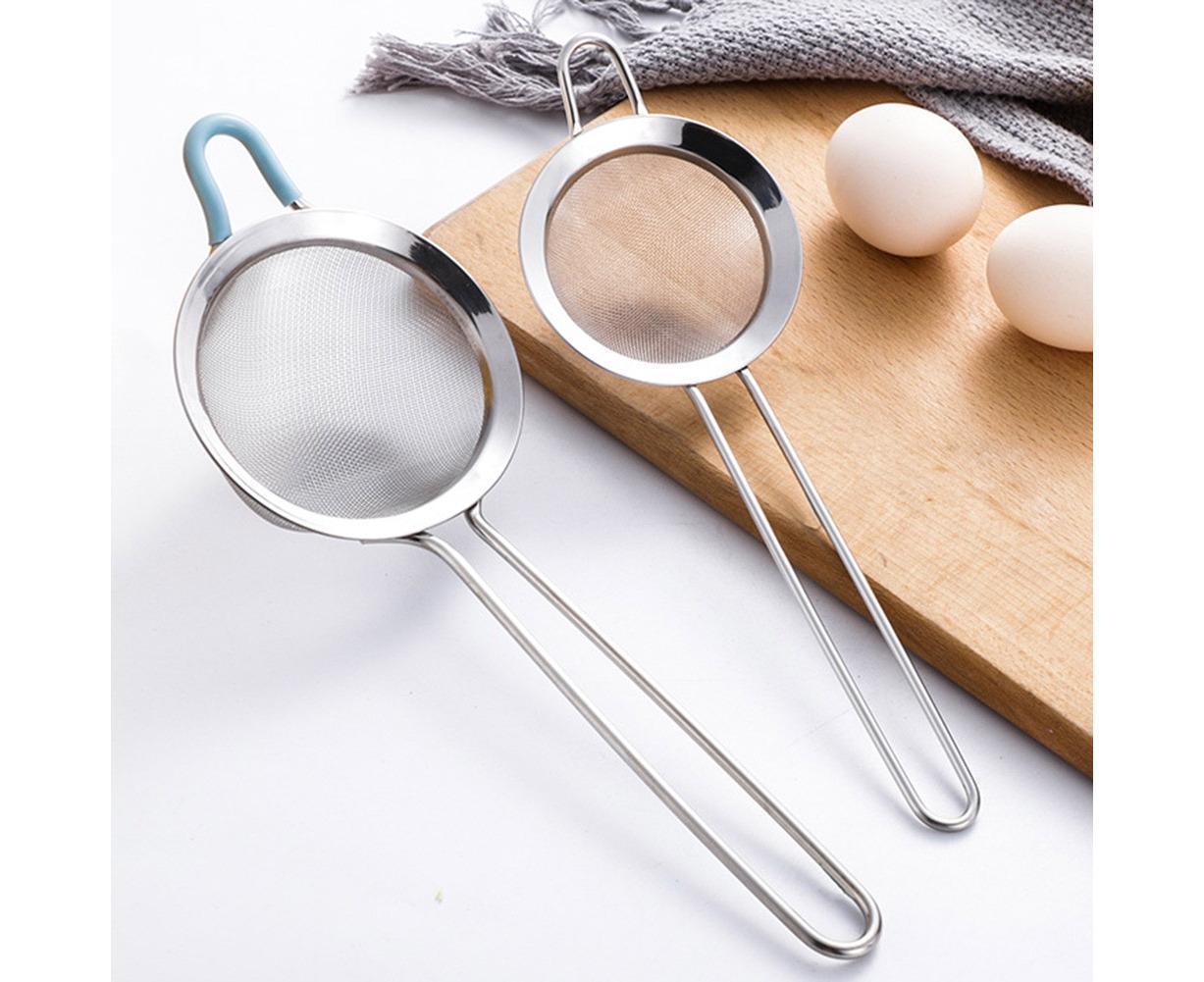Stainless Steel Flour Sieve Sifter Screen Mesh Strainer Colander Kitchen Tool-3 V1263-JX-329