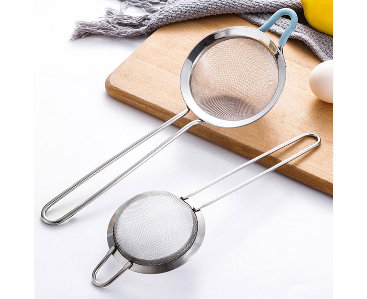 Stainless Steel Flour Sieve Sifter Screen Mesh Strainer Colander Kitchen Tool-3 V1263-JX-329