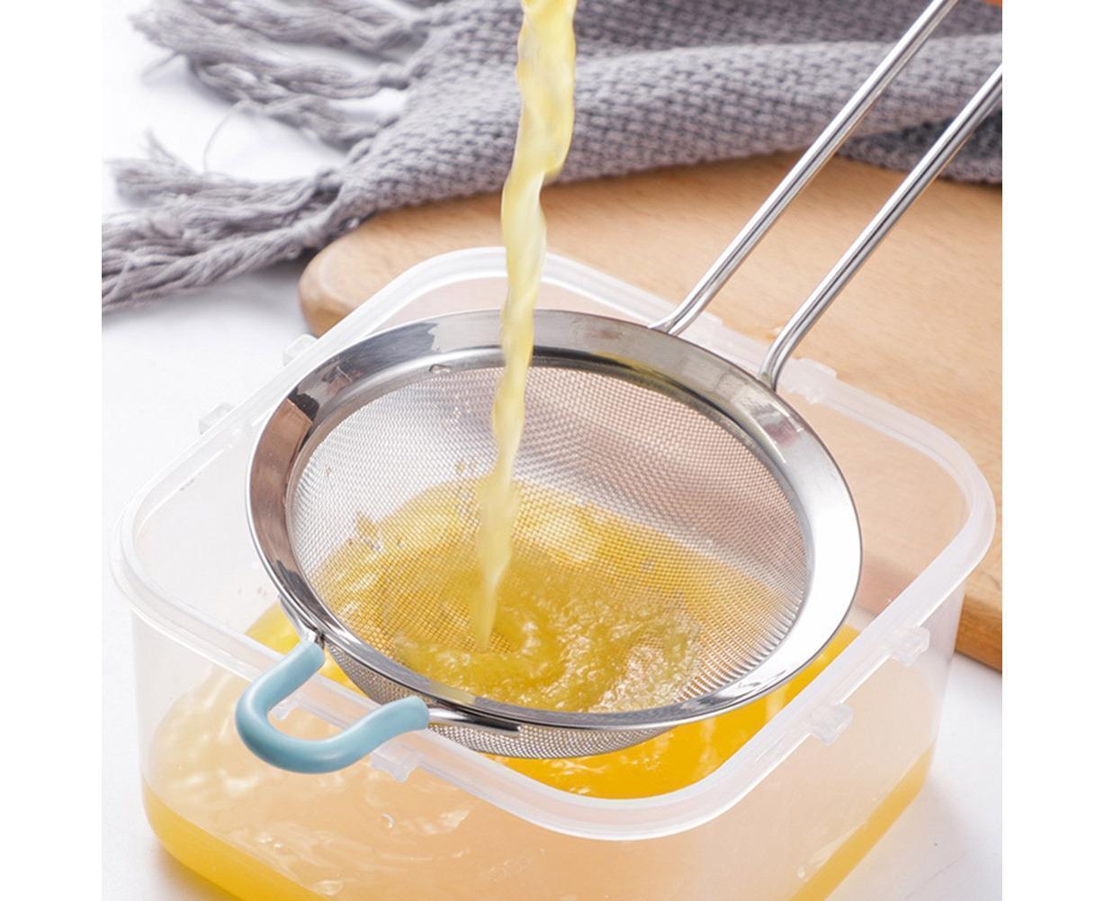 Stainless Steel Flour Sieve Sifter Screen Mesh Strainer Colander Kitchen Tool-3 V1263-JX-329