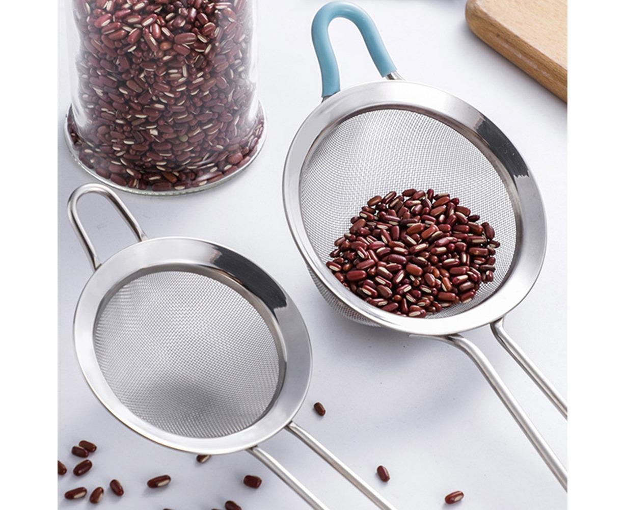 Stainless Steel Flour Sieve Sifter Screen Mesh Strainer Colander Kitchen Tool-3 V1263-JX-329