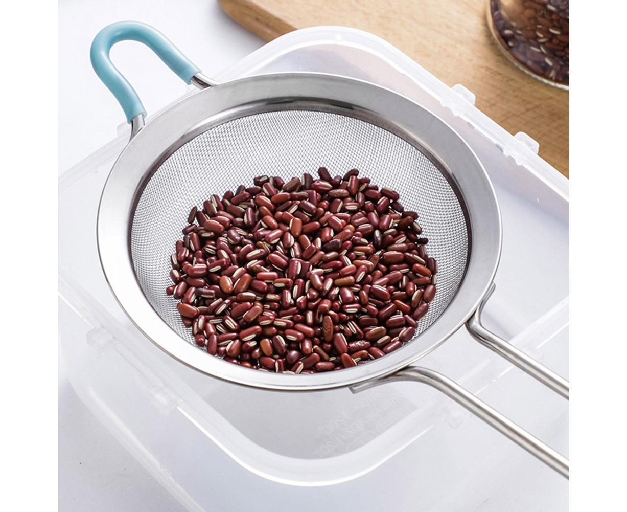 Stainless Steel Flour Sieve Sifter Screen Mesh Strainer Colander Kitchen Tool-3 V1263-JX-329