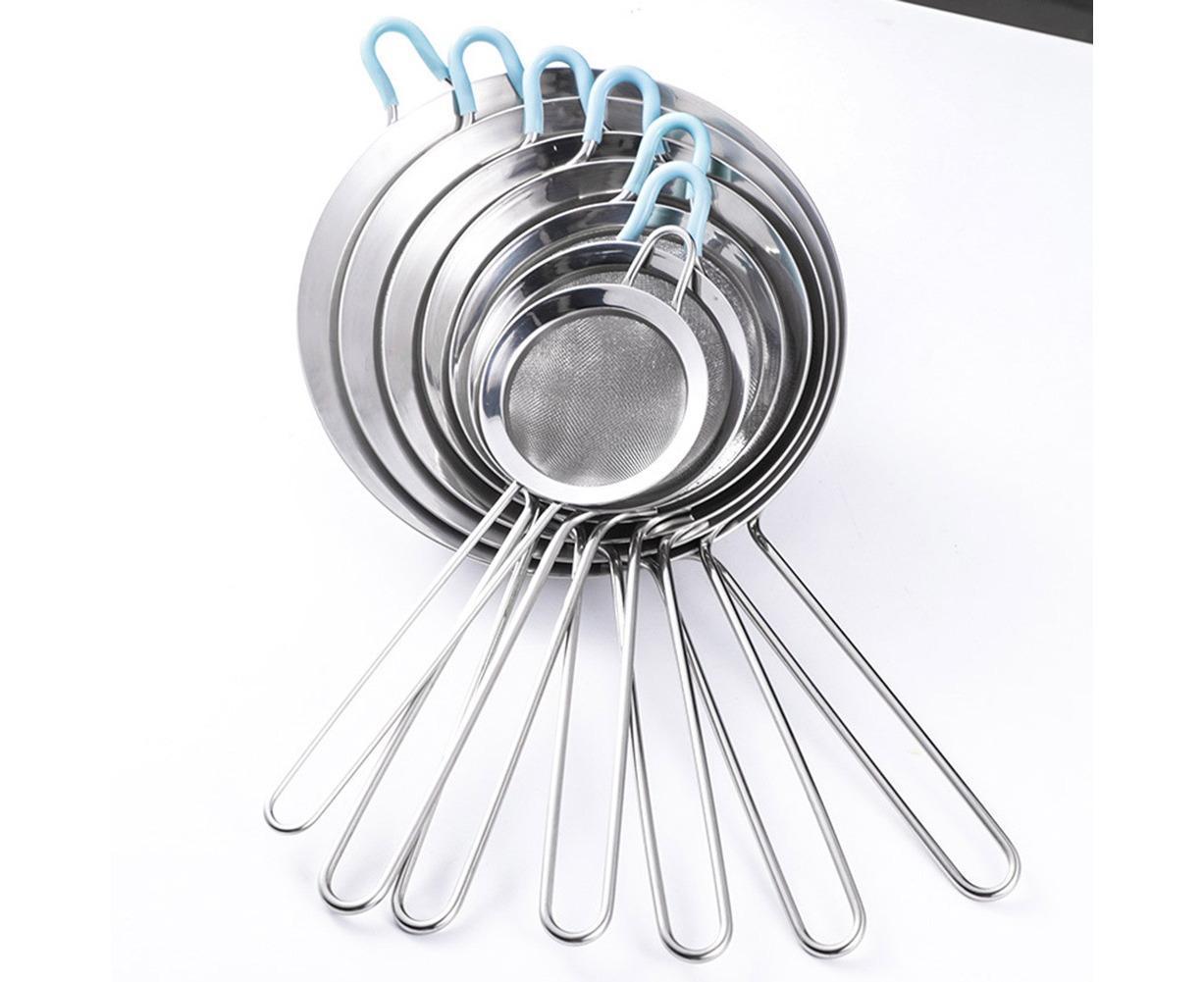 Stainless Steel Flour Sieve Sifter Screen Mesh Strainer Colander Kitchen Tool-3 V1263-JX-329