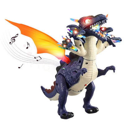 Electric Dinosaur With Five Heads, Walking Dinosaur, Dinosaur Robot, With Realistic Dinosaur, Moves While V1263-JX-3308
