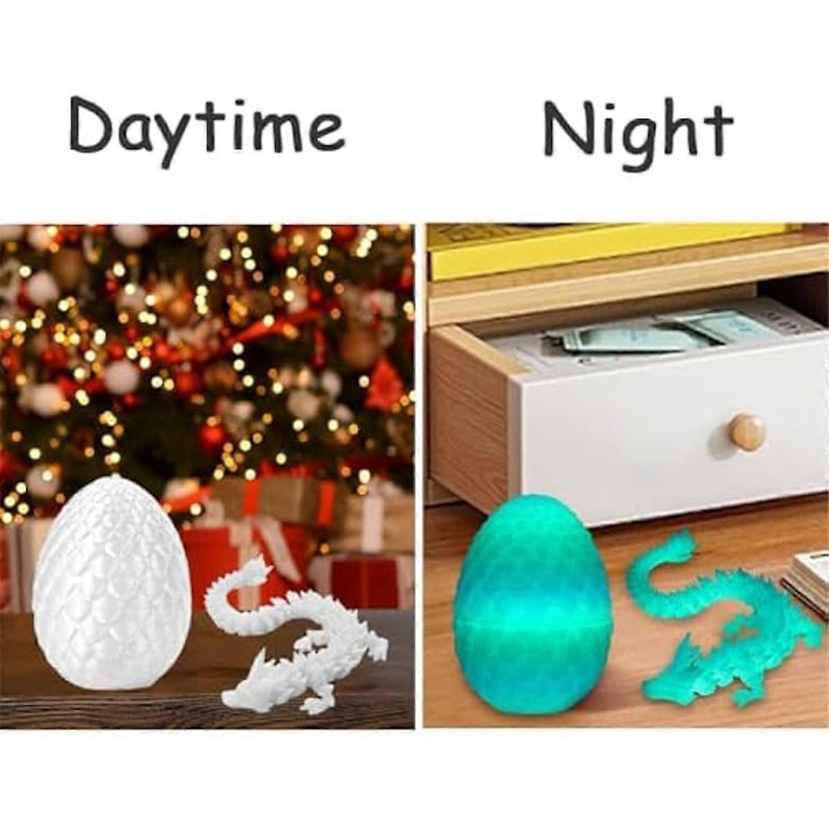 3D Printed Dragon Egg,Mystery Crystal Dragon Egg Surprise,Articulated Crystal Dragon Eggs with Dragon Inside V1263-JX-3323