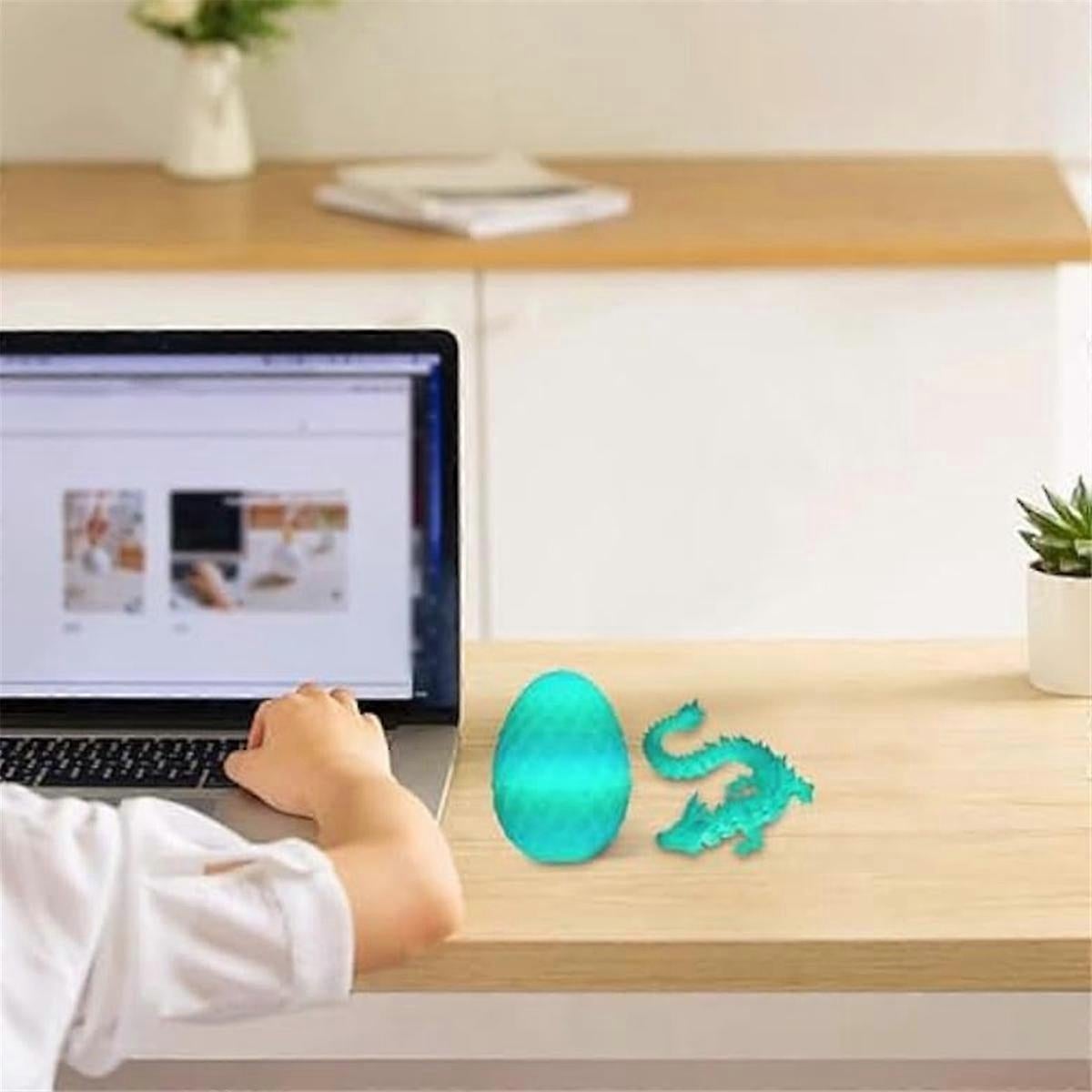 3D Printed Dragon Egg,Mystery Crystal Dragon Egg Surprise,Articulated Crystal Dragon Eggs with Dragon Inside V1263-JX-3323