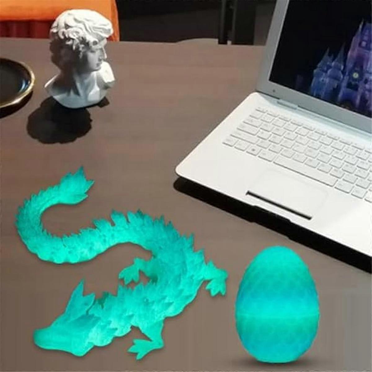 3D Printed Dragon Egg,Mystery Crystal Dragon Egg Surprise,Articulated Crystal Dragon Eggs with Dragon Inside V1263-JX-3323