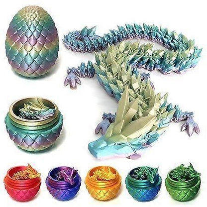 Easter Dragon Egg 3D Printed Dragon Egg Articulated Dragon Crystal Dragon V1263-JX-3324