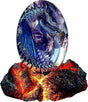 Dragons Egg, Crystal Lava Dragon Egg with Luminous Base, Handmade Sculpture Dragon Eggs Resin Orname V1263-JX-3326