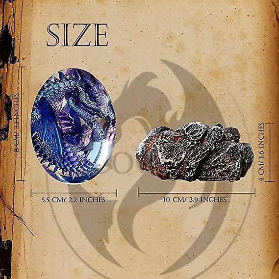 Dragons Egg, Crystal Lava Dragon Egg with Luminous Base, Handmade Sculpture Dragon Eggs Resin Orname V1263-JX-3326