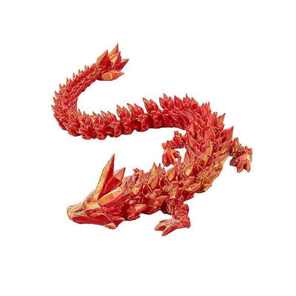 3D Printed Dragon in Egg, Full Articulated Dragon Crystal Dragon with Dragon Egg V1263-JX-3329