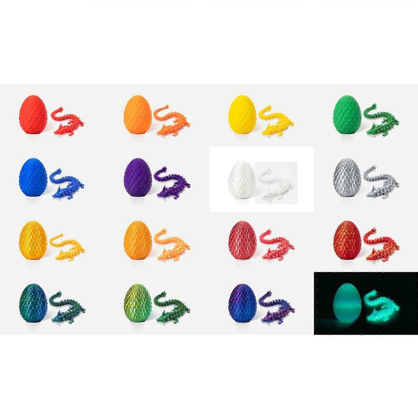 3D Printed Dragon in Egg, Full Articulated Dragon Crystal Dragon with Dragon Egg,50% Offer V1263-JX-3339