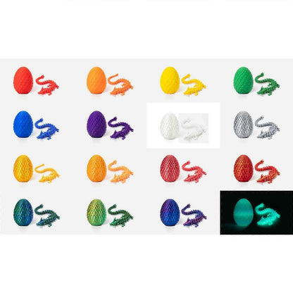 3D Printed Dragon in Egg, Full Articulated Dragon Crystal Dragon with Dragon Egg,50% Offer V1263-JX-3339