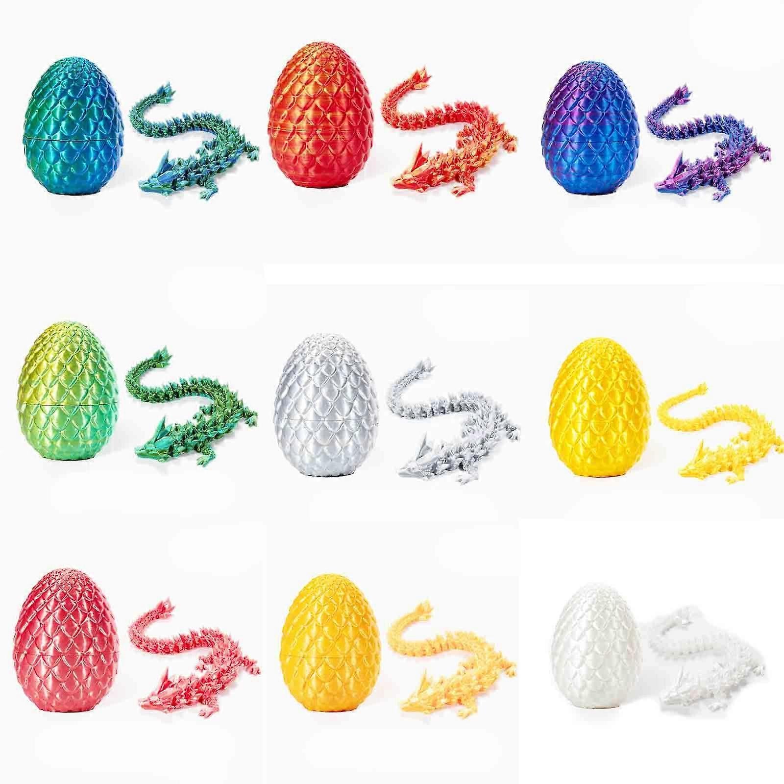 3D Printed Dragon in Egg, Full Articulated Dragon Crystal Dragon with Dragon Egg,50% Offer V1263-JX-3339