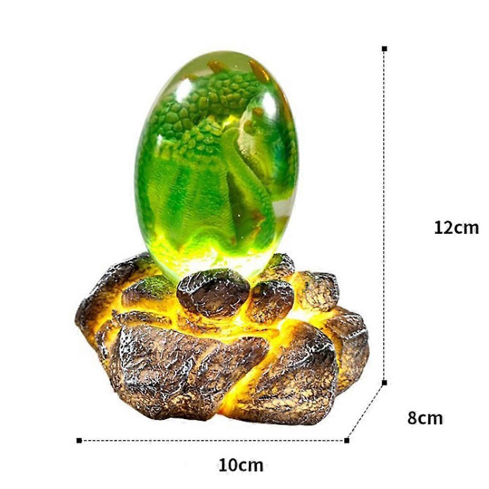 Lava Dragon Egg with Display Base Crystal Resin Dragon Egg Ornaments for Desktop Decor V1263-JX-3341