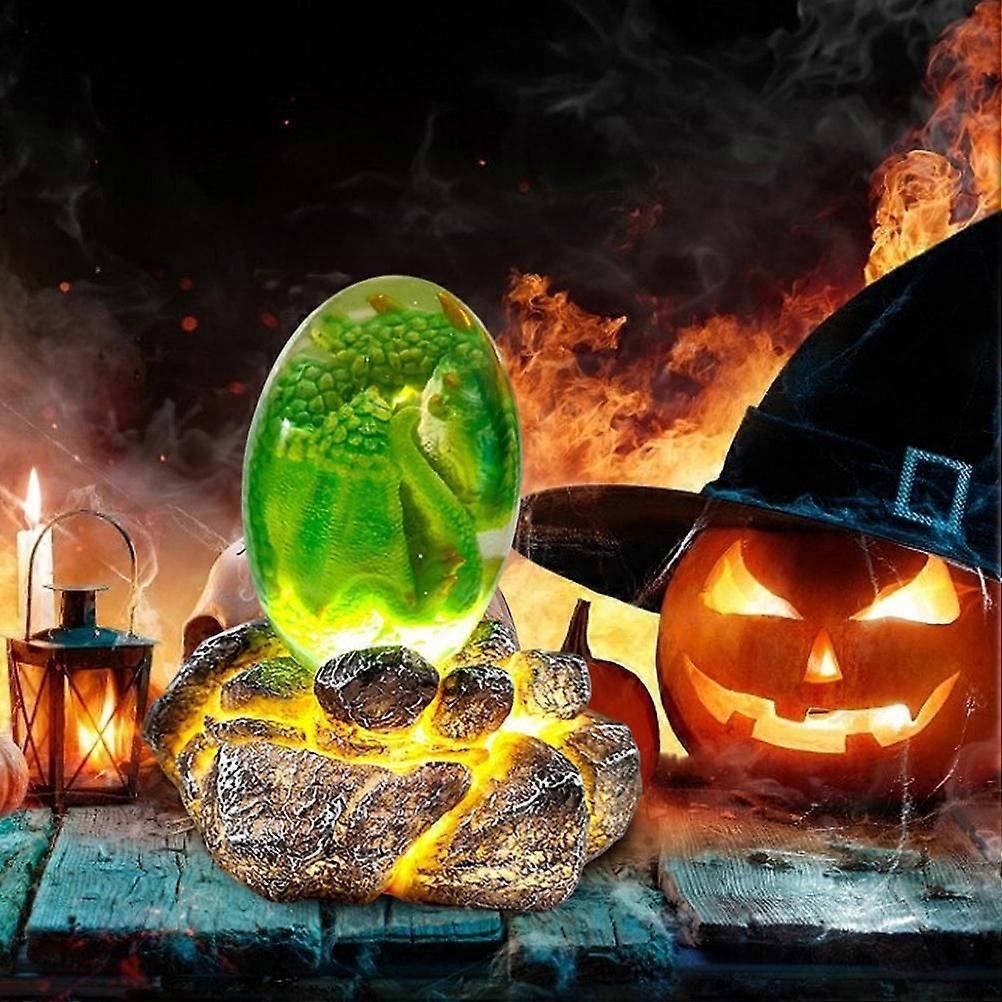 Lava Dragon Egg with Display Base Crystal Resin Dragon Egg Ornaments for Desktop Decor V1263-JX-3341