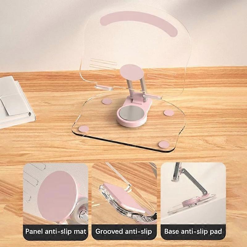 Acrylic 360 Rotating Foldable Tablet Stand Holder V1263-JX-3355