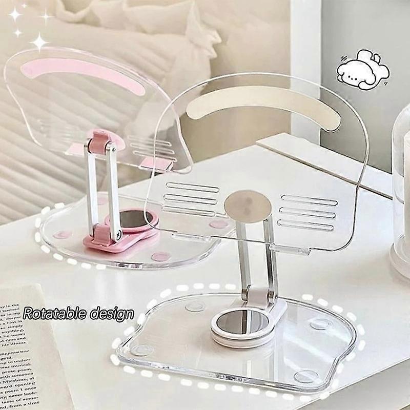 Acrylic 360 Rotating Foldable Tablet Stand Holder V1263-JX-3355