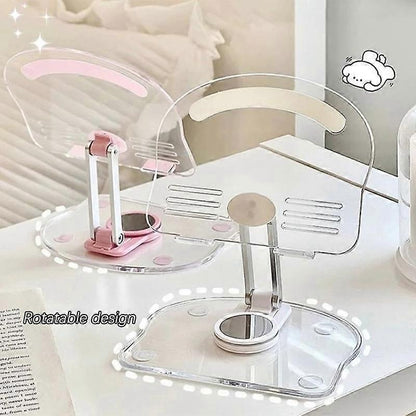 Acrylic 360 Rotating Foldable Tablet Stand Holder V1263-JX-3355