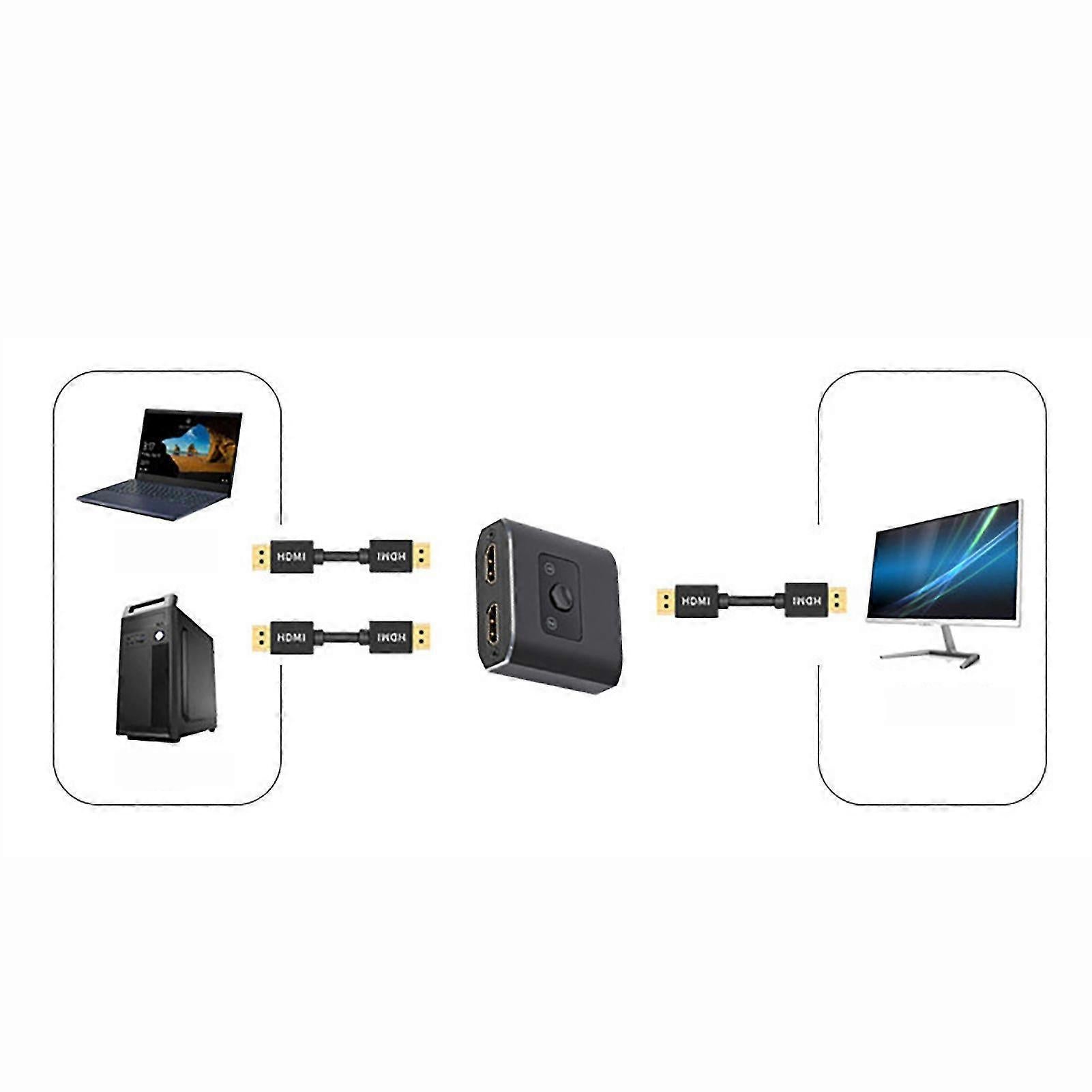 2 In 1 Out HDMI Switcher 4K HD V1263-JX-3360