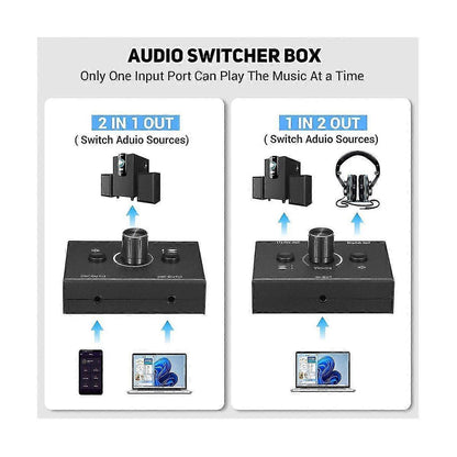 3.5mm Audio Switcher 2 In 1 Out / 1 In 2 Out V1263-JX-3362