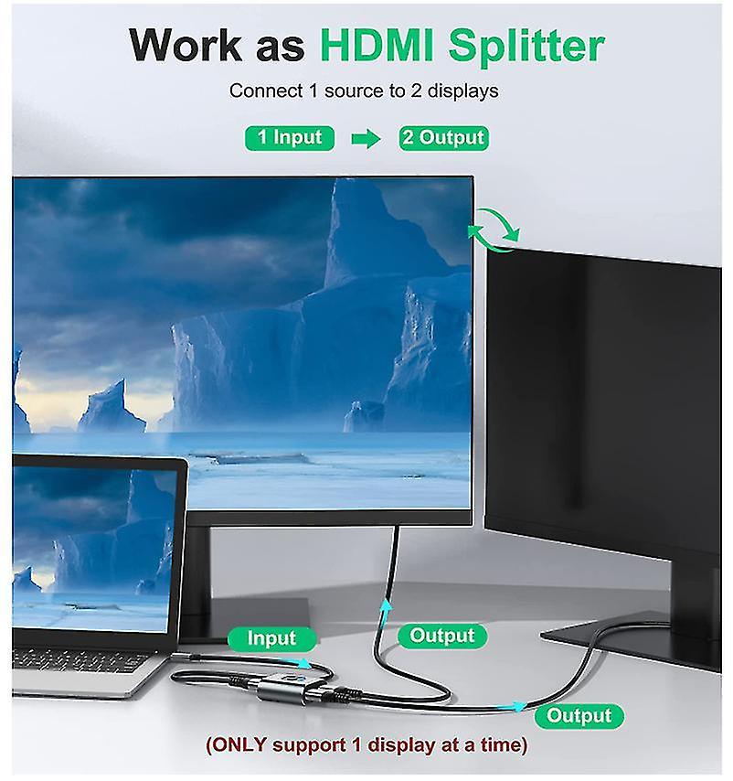 4K 60Hz HDMI Switch Bi-Directional 2 In 1 Out / 1 In 2 Out V1263-JX-3363