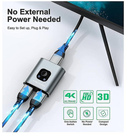 4K 60Hz HDMI Switch Bi-Directional 2 In 1 Out / 1 In 2 Out V1263-JX-3363