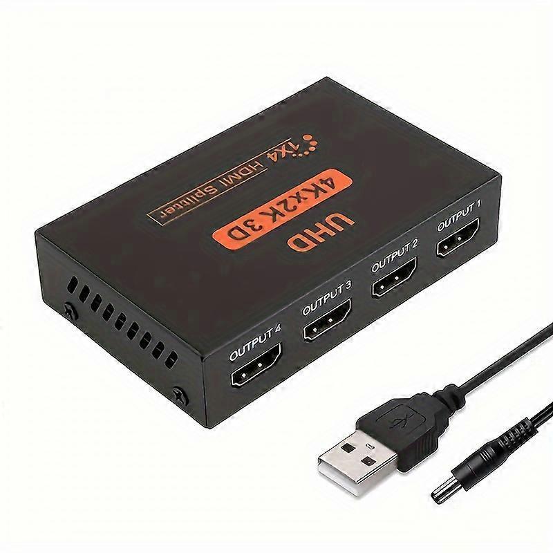 1 In 4 Out 4K HDMI Splitter with AC Adapter V1263-JX-3364